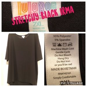Stretchy Black Irma LuLaRoe 2x